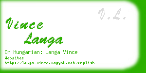 vince langa business card